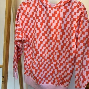 BP Pink Checkerboard Sweatshirt w/ Hood | P2P: 20”